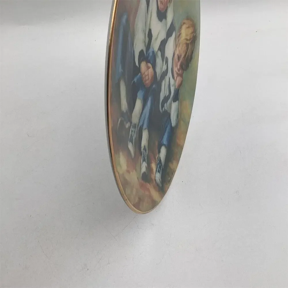 Brantwood Football Brothers Collector Plate Multicolor 8in Vintage 1979‎